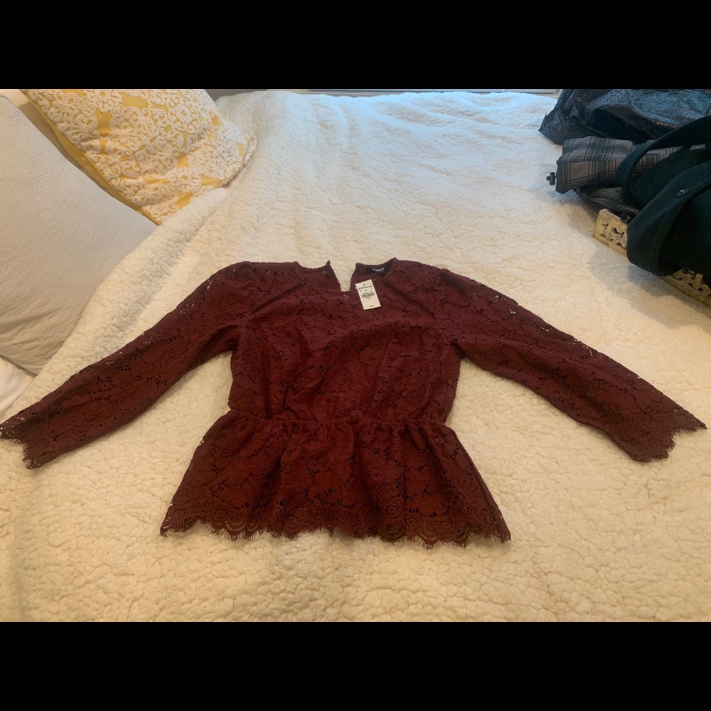 Lace Peplum Top